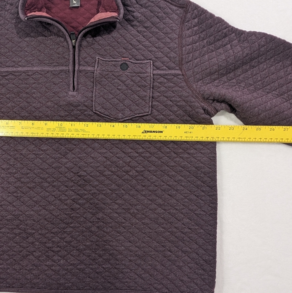 Eddie‎ Bauer Quilted Half-Zip Fleece Pullover Men’s Large| Purple - Picture 4 of 6